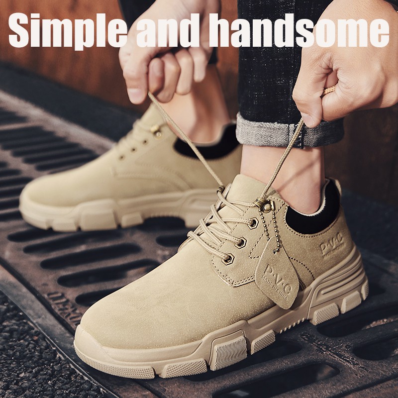 Spot First Sale Men S Shoes Sneakers Low Top Eu Size 39 44 Yards Leather Stitching Soft And Comfortable Casual Fashionable And Durable Shopee Singapore