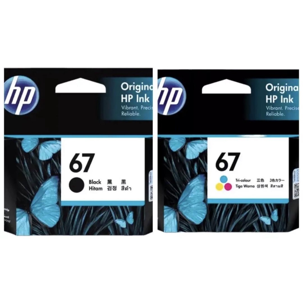 [ORIGINAL INK] HP 67 67XL 67 XL Black Tri-color Ink Cartridge / Value ...