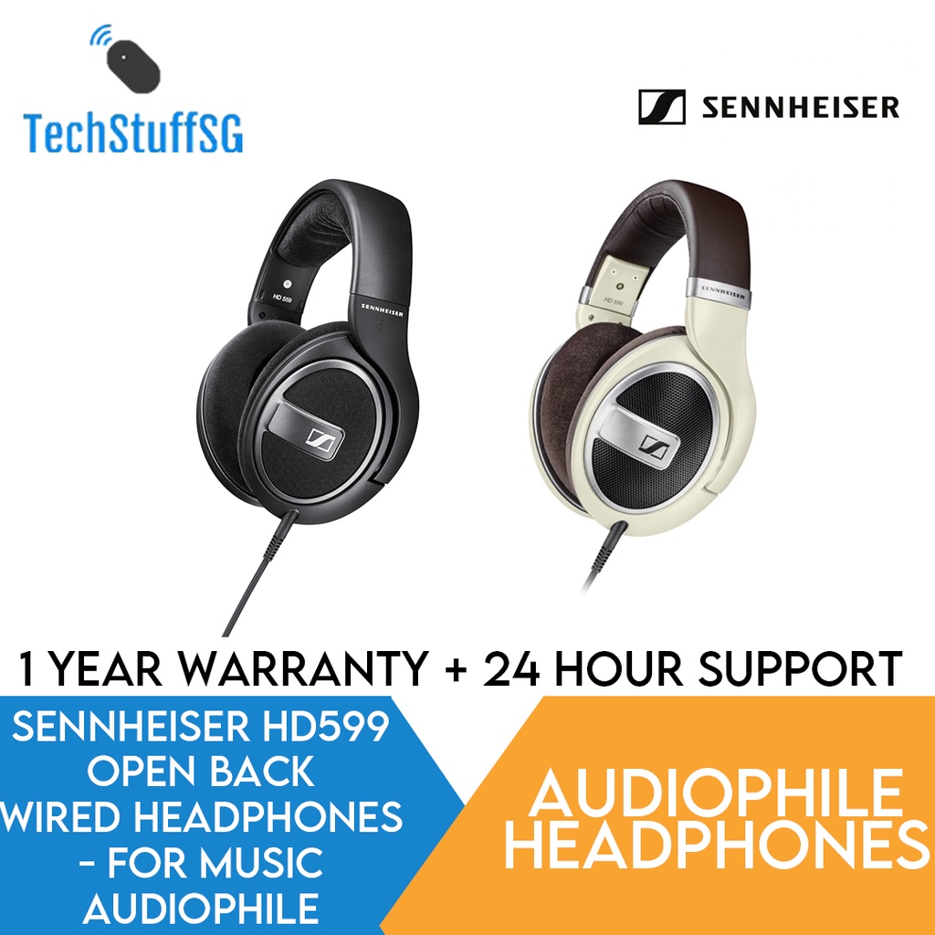 Sennheiser HD 559 Open Back OverEar Headphones for Audiophiles and