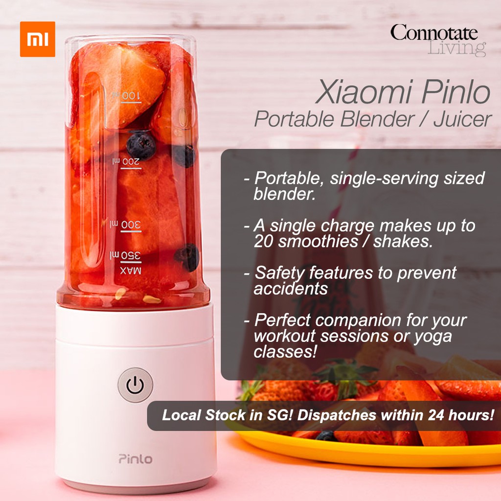 Local Stock Xiaomi Pinlo Portable Blender Juicer For Smoothies Protein Shakes Fruit Juice Great For Gym Yoga Shopee Singapore