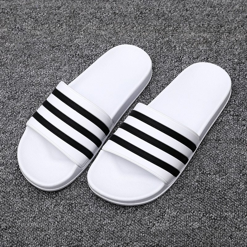 Mens Slippers Summer Stripe Flip Flops Shoes Sandals Candy Color Male Slipper