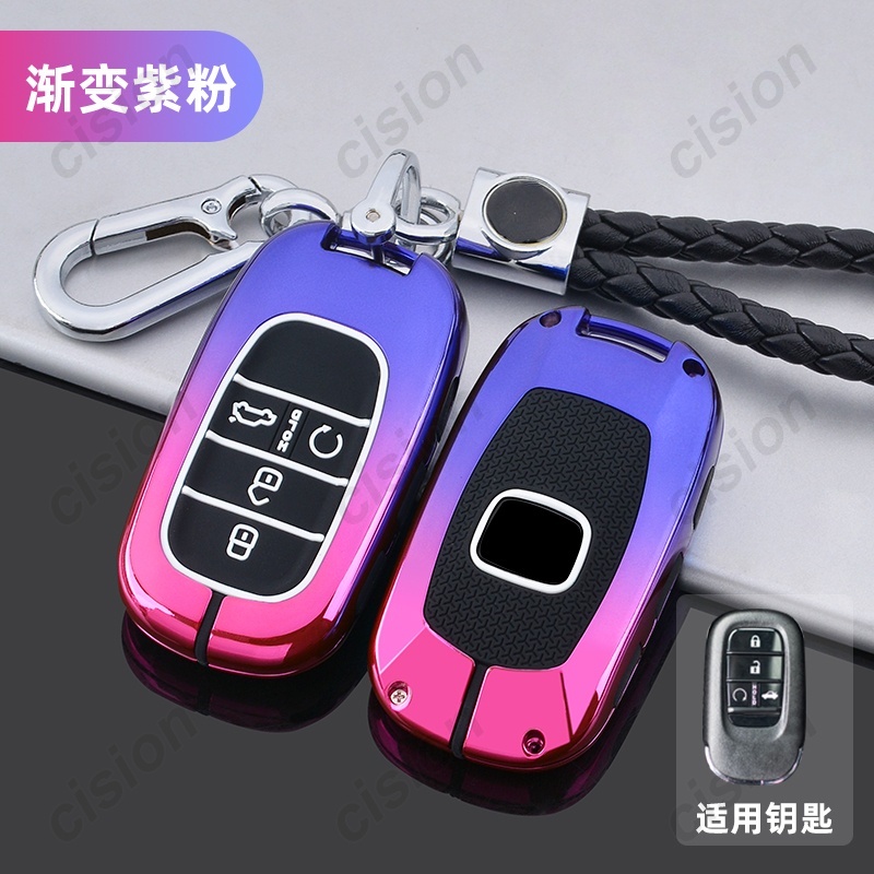 Luminous Zinc Alloy Remote Smart Car Key Cover Case Fob Holder Shell Bag Keychain For Honda CRV City Civic Accord HRV Vezel 2020 2021 2022