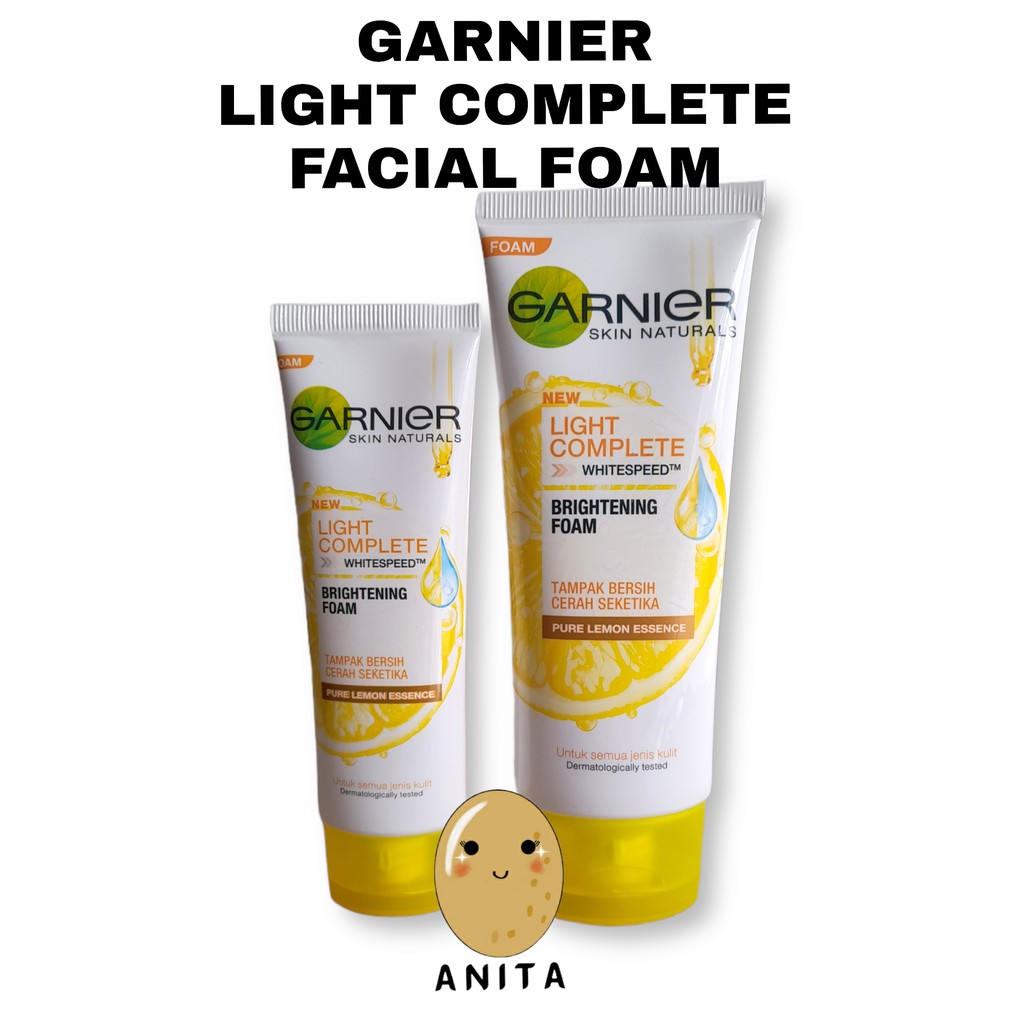 Garnier Light Complete Brightening Foam Face Wash 50ml 100ml Yellow Garnier Soap Shopee Singapore
