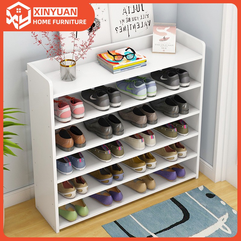 Home Shoe Rack Simple Multi Layer Small Shoe Cabinet Economic Imitation Solid Wood Simple Multifunctional Storage Rack Saves Space Shopee Singapore