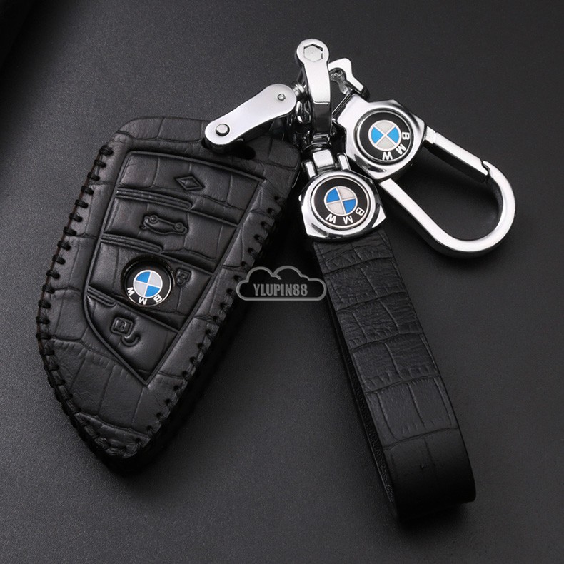 BMW Car KeyChain Cover Case Leather Remote Control Key Fob Shell Coin