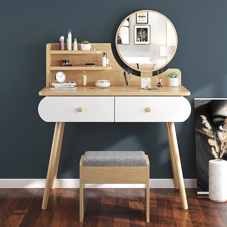 Led Dressing Table Rotating Mirror, Vanity Desk Without Mirror Ikea Singapore
