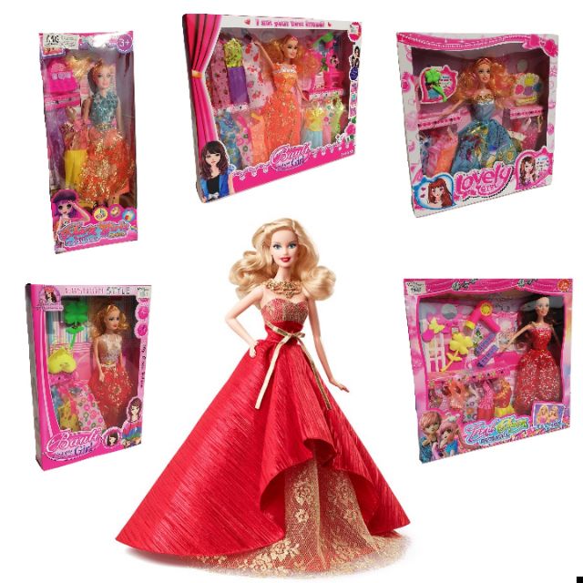 Fashion Girl Barbie  doll set gift box princess children 