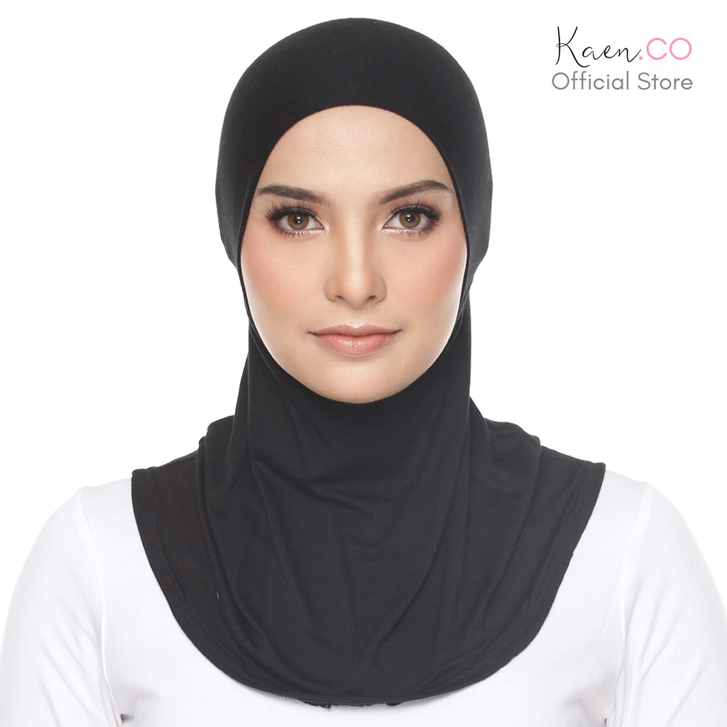 Shop Malaysia Kaen Co Awra Inner Neck Anak Tudung Scarf Black Shopee Singapore