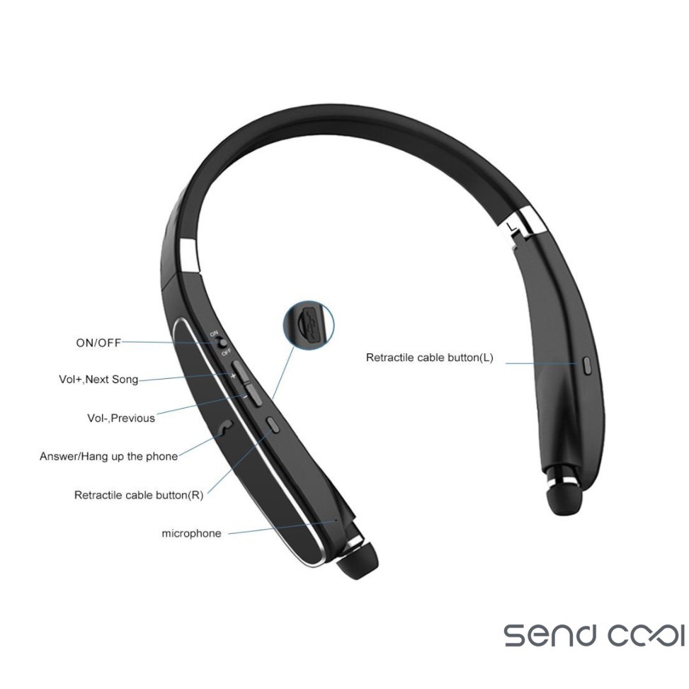 retractable bluetooth headphones