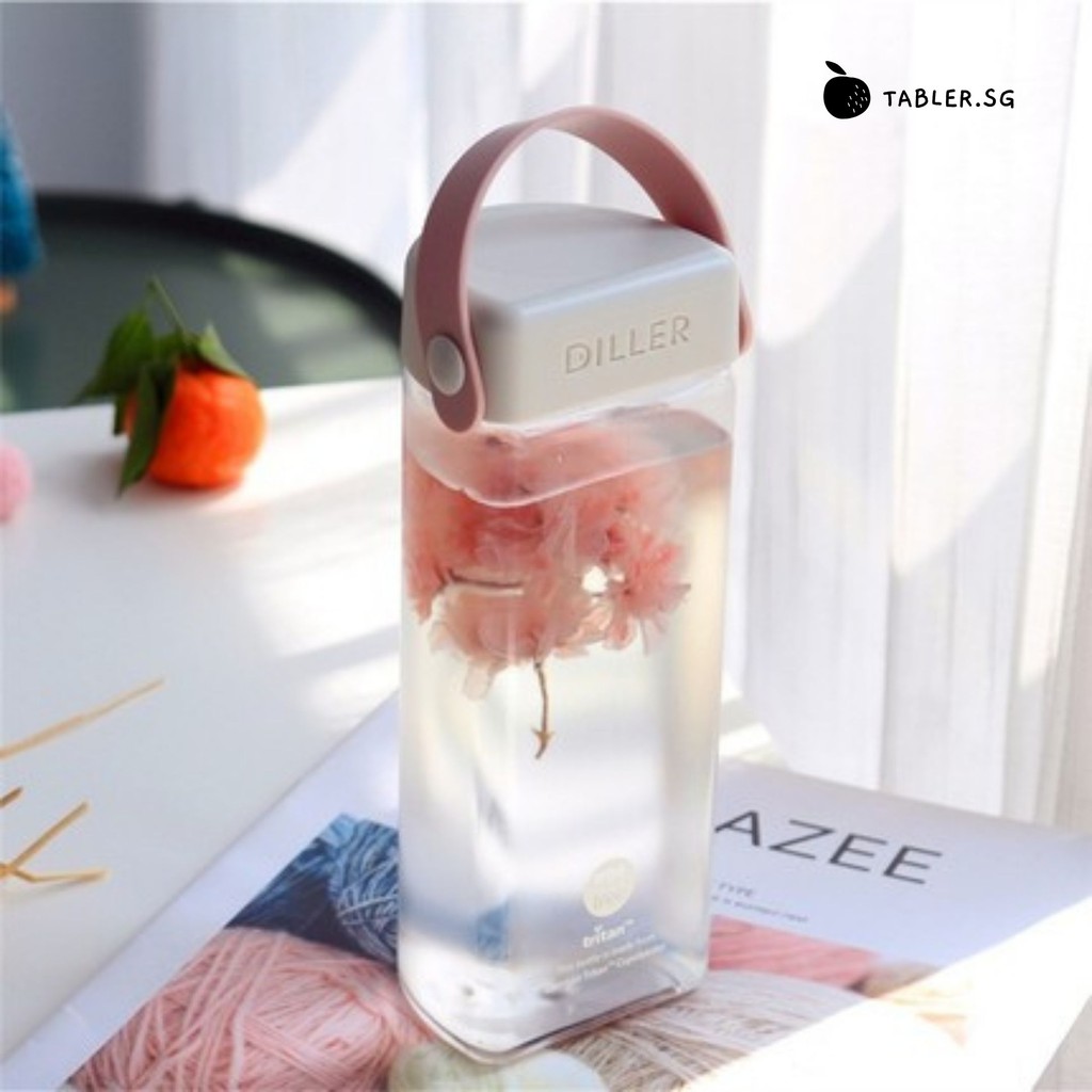 Tabler Diller BPA Free Tritan Reusable Sports Gym Water Bottle with Silicone Handle 500ml