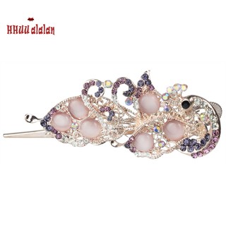 Lovely Vintage Crystal Peacock Hair Clips Hairpins C For Hair