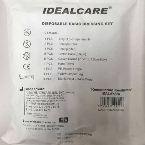 Ideal Care Basic Dressing Sets 3 Forceps Shopee Singapore