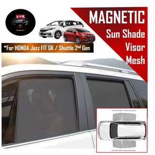 🔥SG SELLER🔥 Honda Jazz/Fit GK GK3 GK5 Shuttle Car Magnetic Sun Shade UV Ray Protection Mesh Windows Sunshade Visor