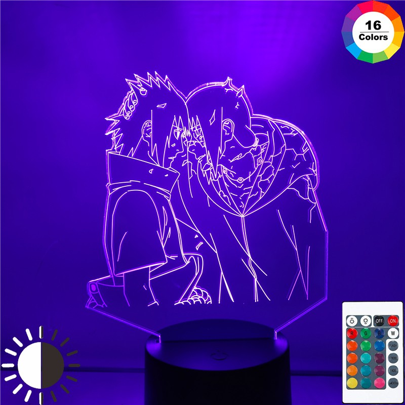 Anime Naruto Led Night Light Uchiha Sasuke Itachi Action Figures 3d Illusion Lamps Home Table Decoration Light Child Kids Gifts Shopee Singapore - roblox night light color changing 3d illusion led lamp for home