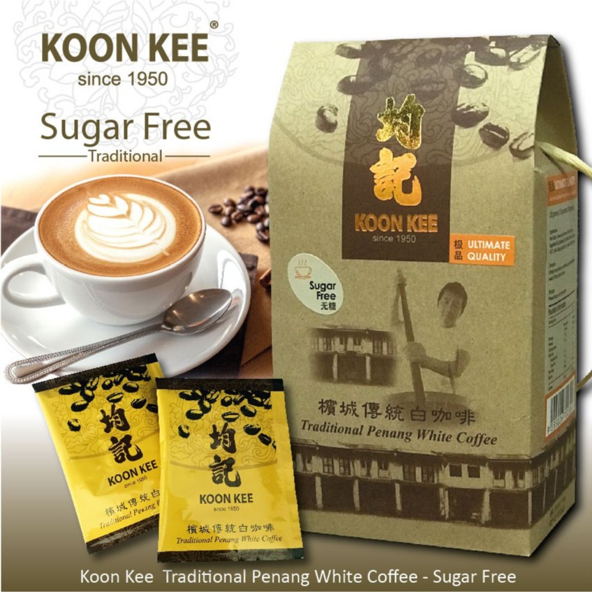 KOON KEE Premium Traditional White Coffee, Original Flavour, Sugar Free ...