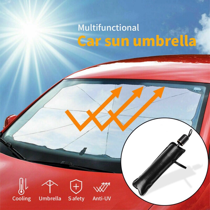S JTENG 2pcs Sun Shade for Front Windscreen 60*74cm UV Protection Reflective 