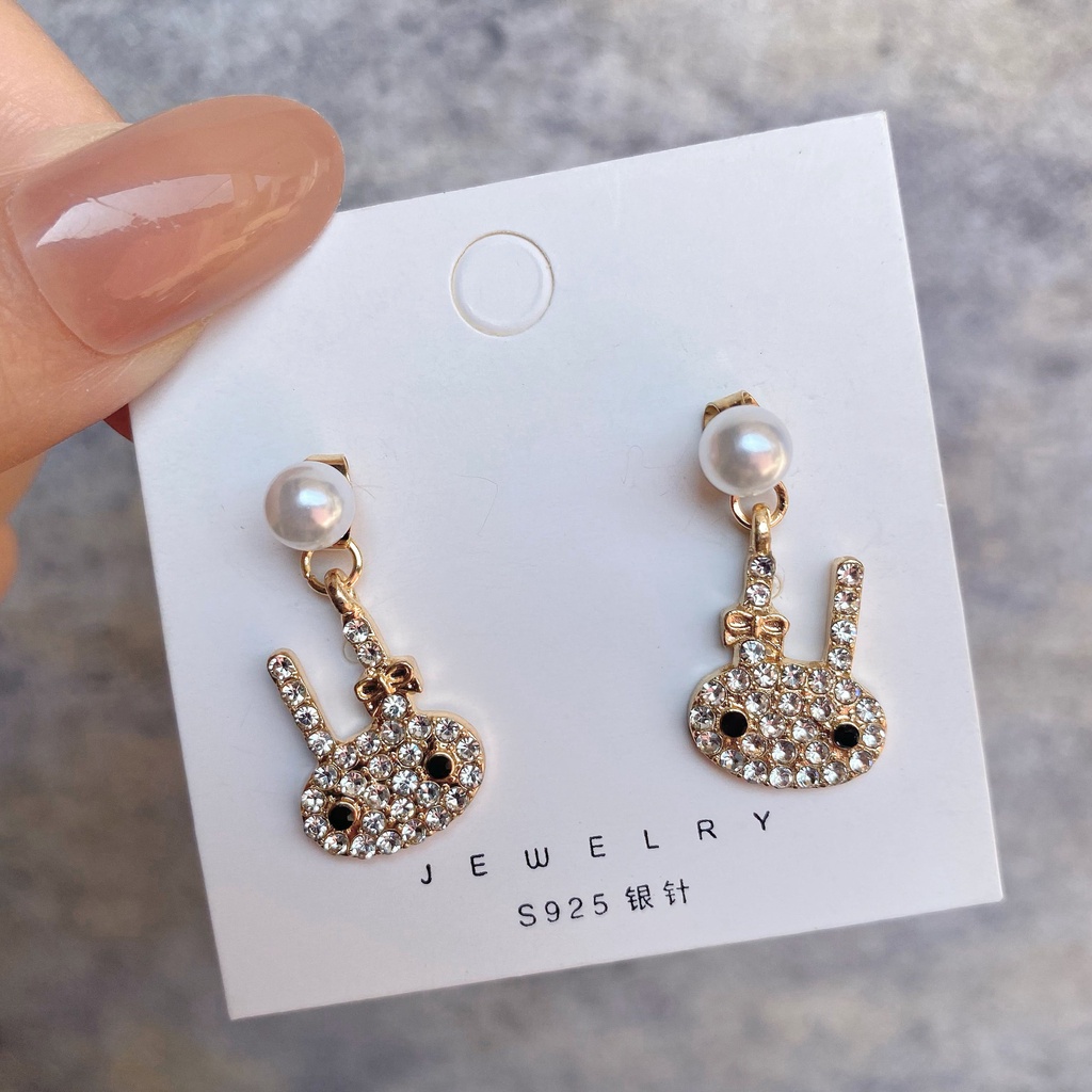 Image of Korean Version Fashion Light Luxury Pearl Earrings S925 Silver Needle Ladies Multi-style Dangle Earrings #6