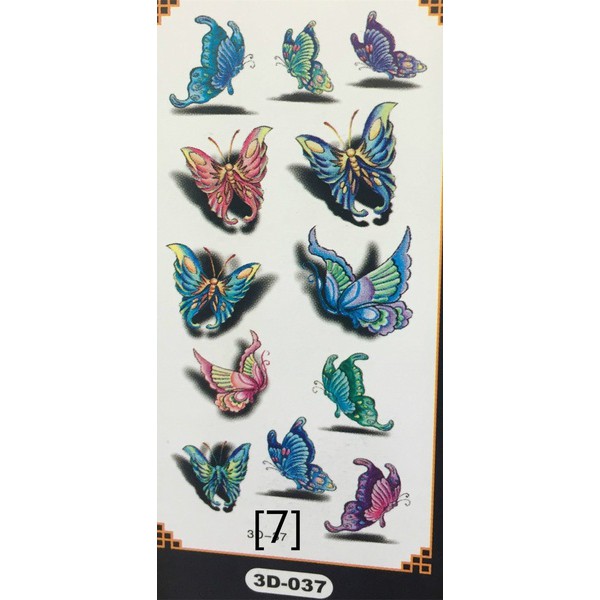 Download Realistic 3d Tattoo Sticker Waterproof Rose Butterfly Tattoo Stickers Shopee Singapore