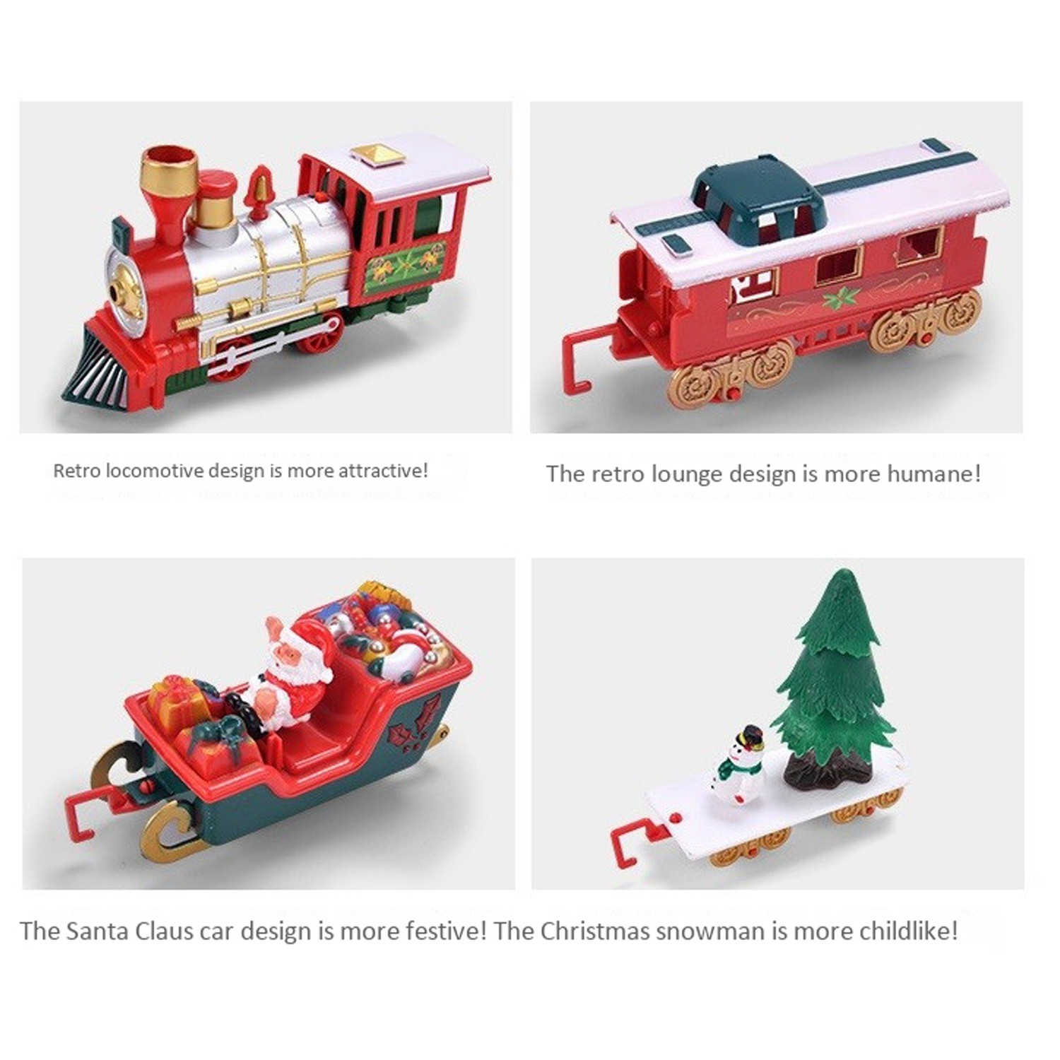 Christmas Train Set Railway Track Christmas Train Gift Electric Train Set Car With Locomotive Engine Shopee Singapore