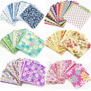 Image of 50pcs No Repeat 10x10cm Squares 100% Cotton Material Fabric Cloth Small Quilting Floral Fabric For DIY artifice Sewing