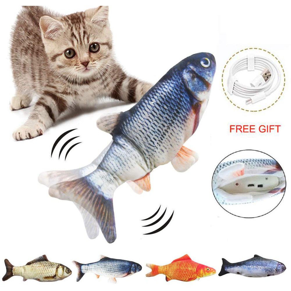 3D Fish Cat Toy Electric Simulation Fish Toys Interactive Gifts Fish