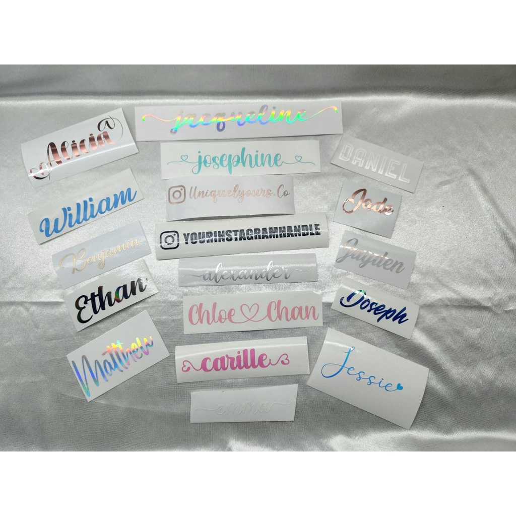 Personalised Name Sticker / Customised Waterproof Vinyl Decal / Car