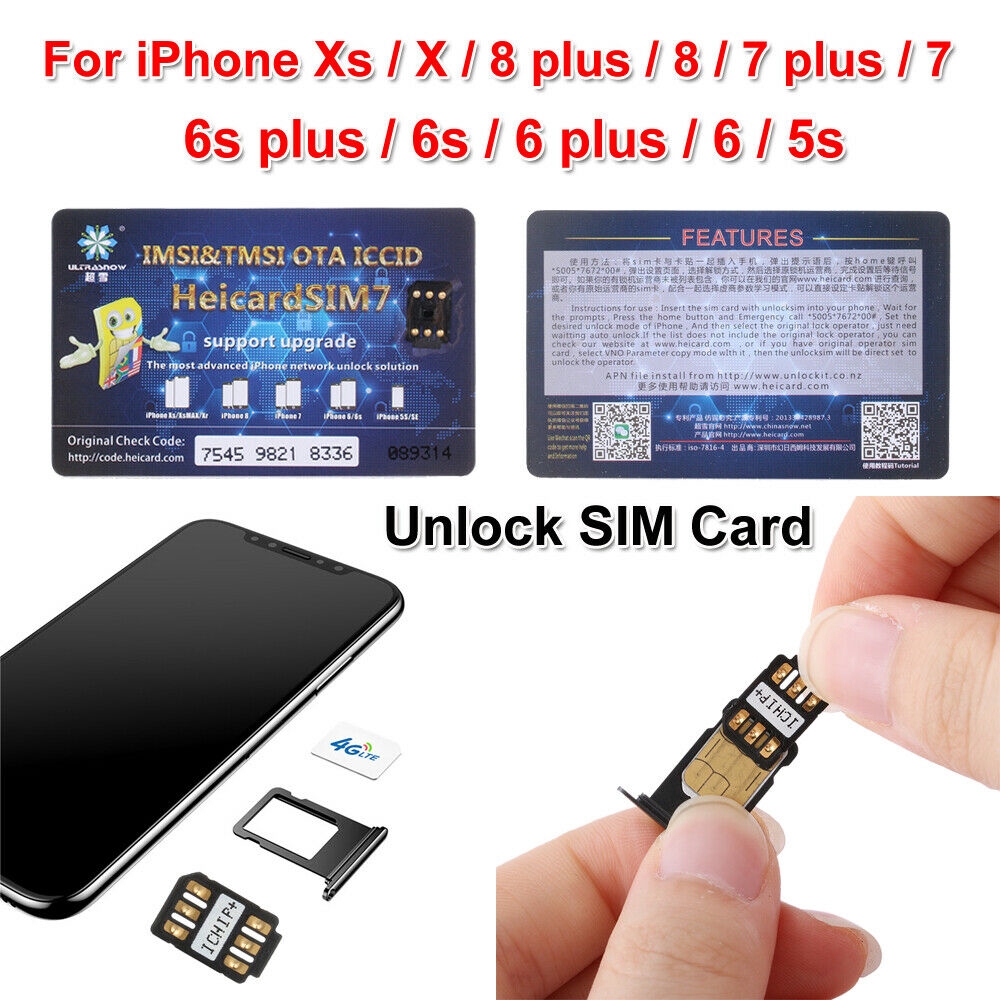 Heicard V1 38 Unlock Sim Nano Turbo Card Unlock Sim Card For Iphone 8 7 6s Plus X Xr Xs Max Ios 13 2 3 Shopee Singapore