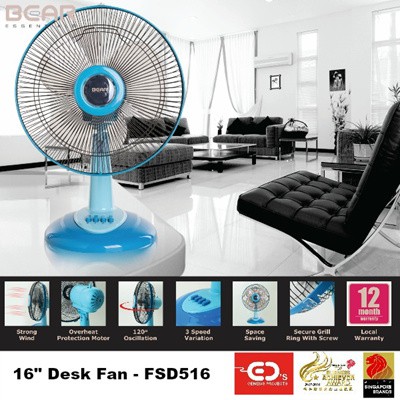 Bear Essentials 16 Inch Desk Fan Shopee Singapore