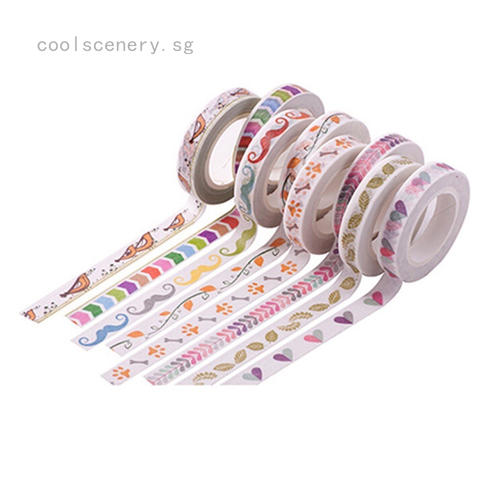 Diy Mini Cute Kawaii Decorative Scotch Glue Washi Tape Floral