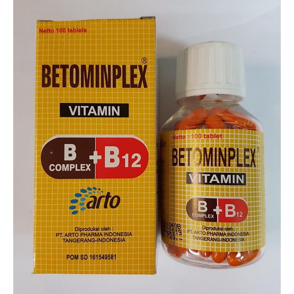 Betominplex Vitamin B Complex Plus B12 Arto Contents 100 Tablets
