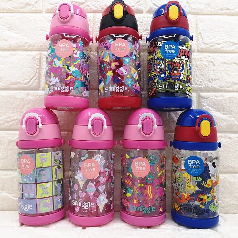 (Ready Stock) 500ml Smiggle Water Bottle Kids Cartoon Drinking Bottle ...