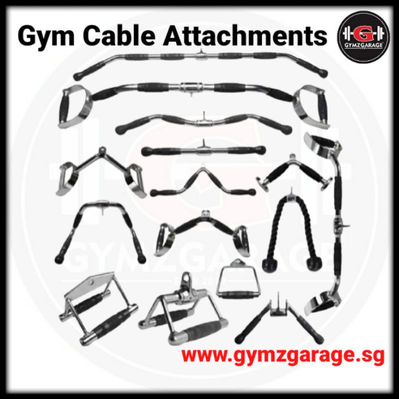 Cable Machine Attachments Tricep Rope V Bar D Handle Lats ( Home Gym