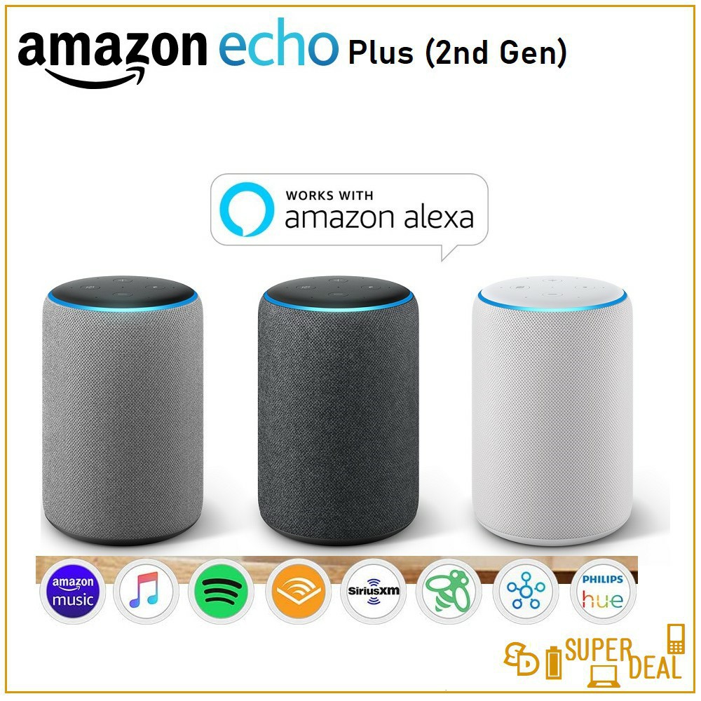 rim Andragende forår Amazon Echo Plus (2nd Generation) (Black) Voice-activated, 42% OFF