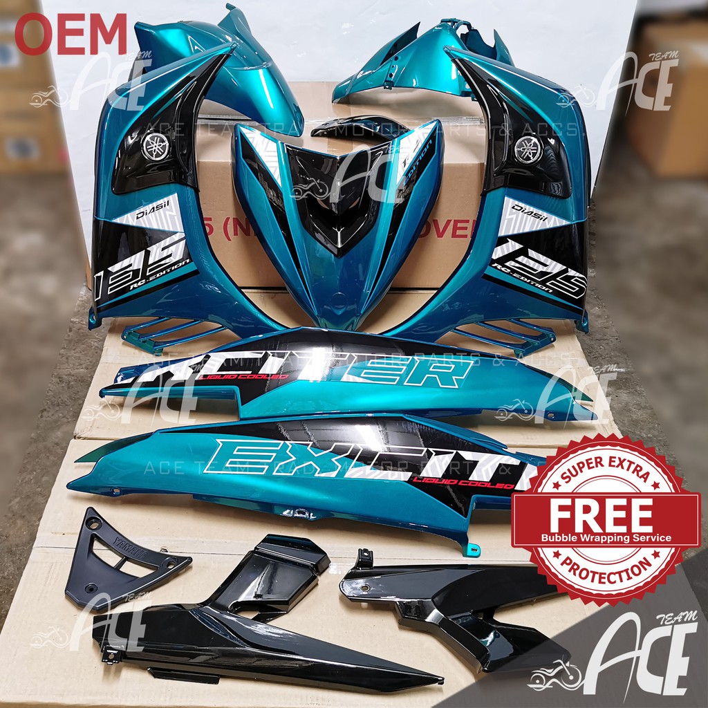 Coverset Lc135 V4 V5 V6 Exciter Rc 2020 Cm6 Cyan Yamaha Lcv4 Lcv5 Lcv6 Exciter Rc2020 Cyan Edition Lcv6 Body Cover Set Shopee Singapore