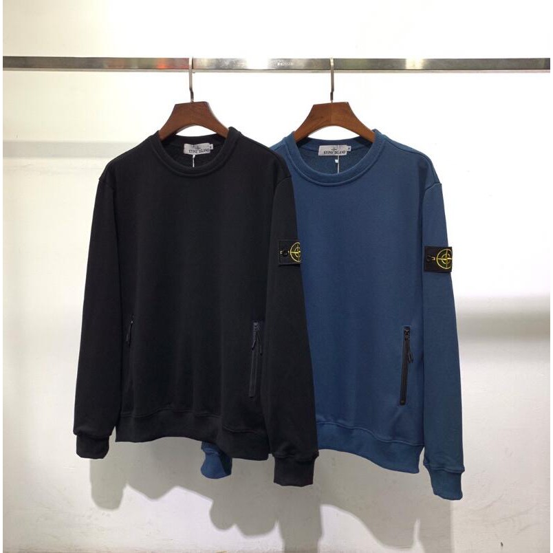 stone island zip pocket sweatshirt