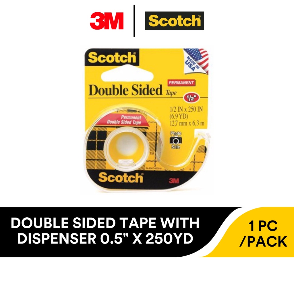 3m Scotch Double Sided Tape With Dispenser 136 1 2 X 250 In Home Offices School Arts Crafts Shopee Singapore