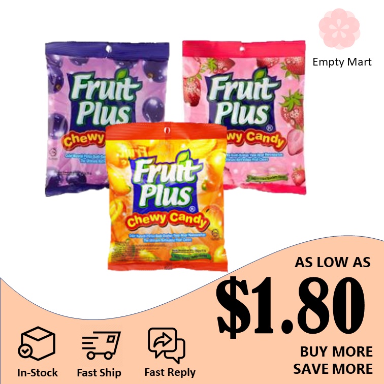 [INSTOCK] Fruit Plus Chewy Candy Strawberry / Blackcurrant / Mango