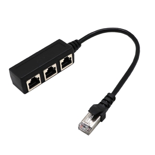 RJ45 1 to 3 Ethernet LAN Network Cable Splitter 3 Way Extender Adapter