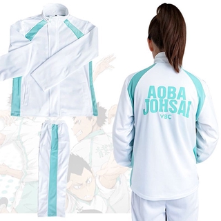 Image of 【Ready Stock】Haikyuu!! Jacket Aoba Johsai High School Coat Sport Uniform Set Tops Oikawa Tooru Cosplay Costume Karasuno Outerwear