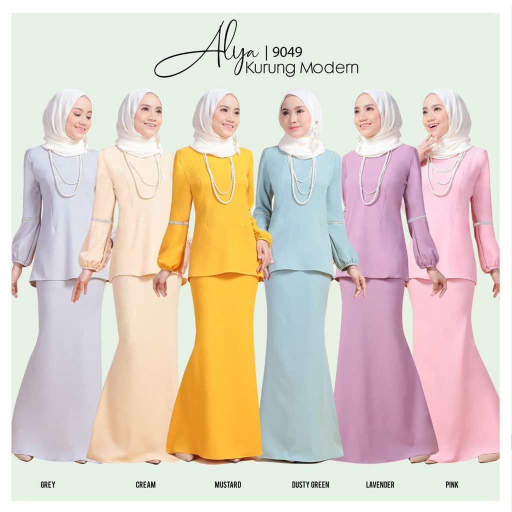 Raya Sales New Design Baju Kurung Moden Alya 9049 Shopee Singapore