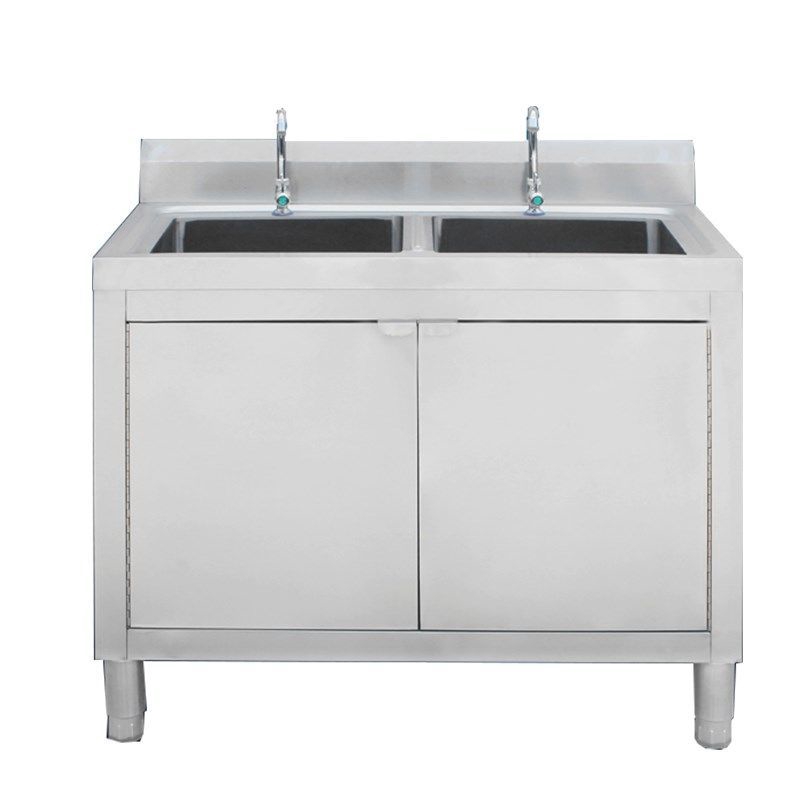 Kitchen stainless steel sink double groove with cabinet sink integrated ...