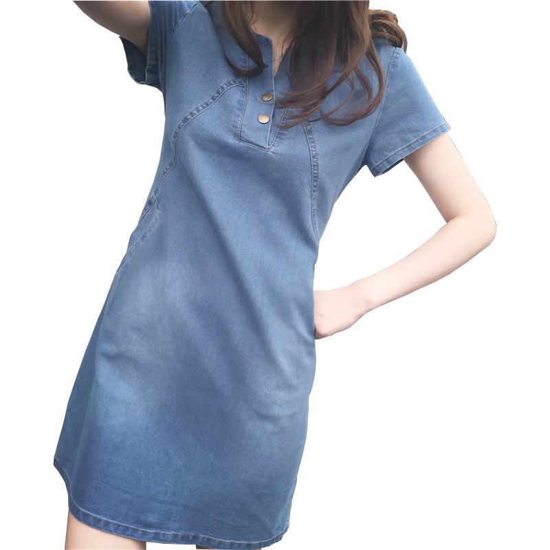 denim dress over t shirt