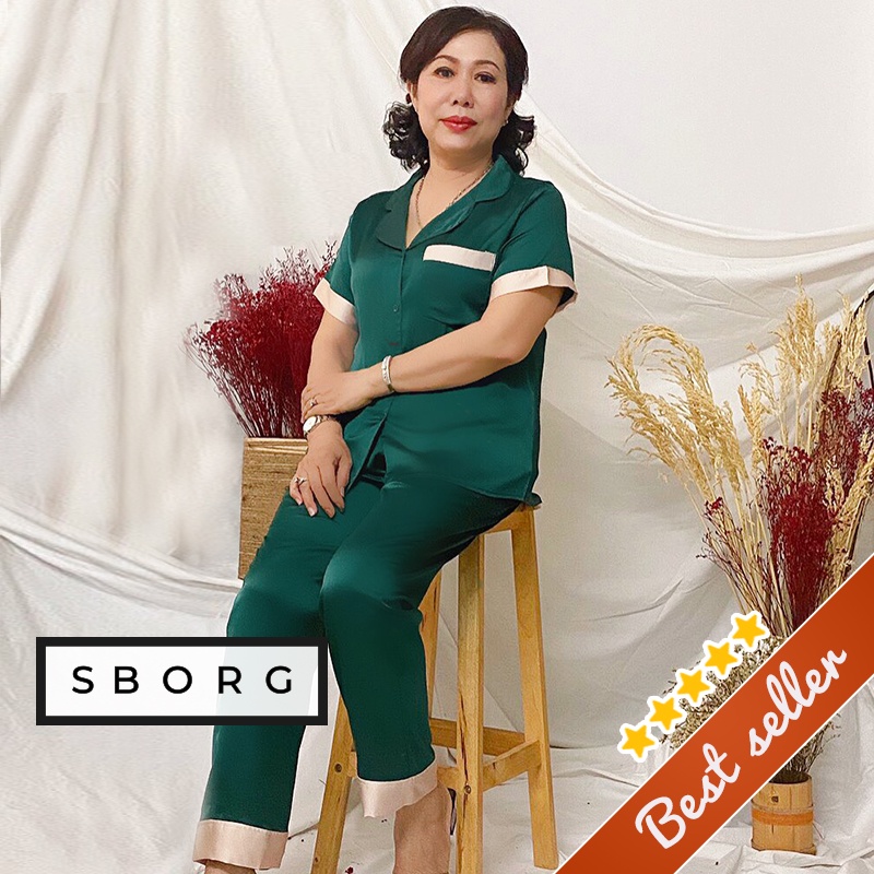 Đồ bộ pijama lụa satin quà tặng mẹ