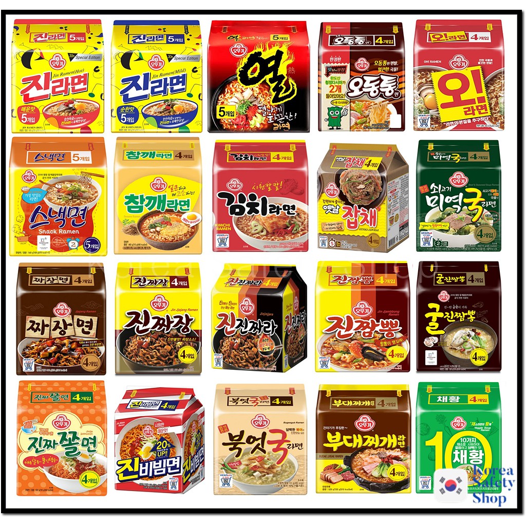 Ottogi Ramen Korean Popular Ramen Collection 20types Shopee Singapore