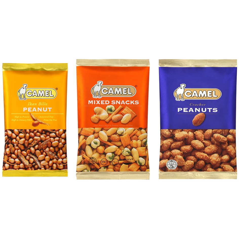 400g (40g x 10pkts) Camel Nuts Peanuts, Anchovies, Mixed Snacks