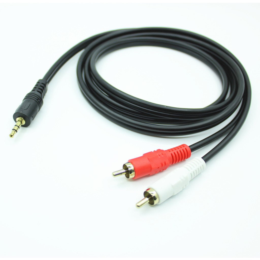 【1.5M/3M/5M/10M】 Gold-Plated 3.5mm Stereo Audio Aux to 2 RCA L/R Cable ...