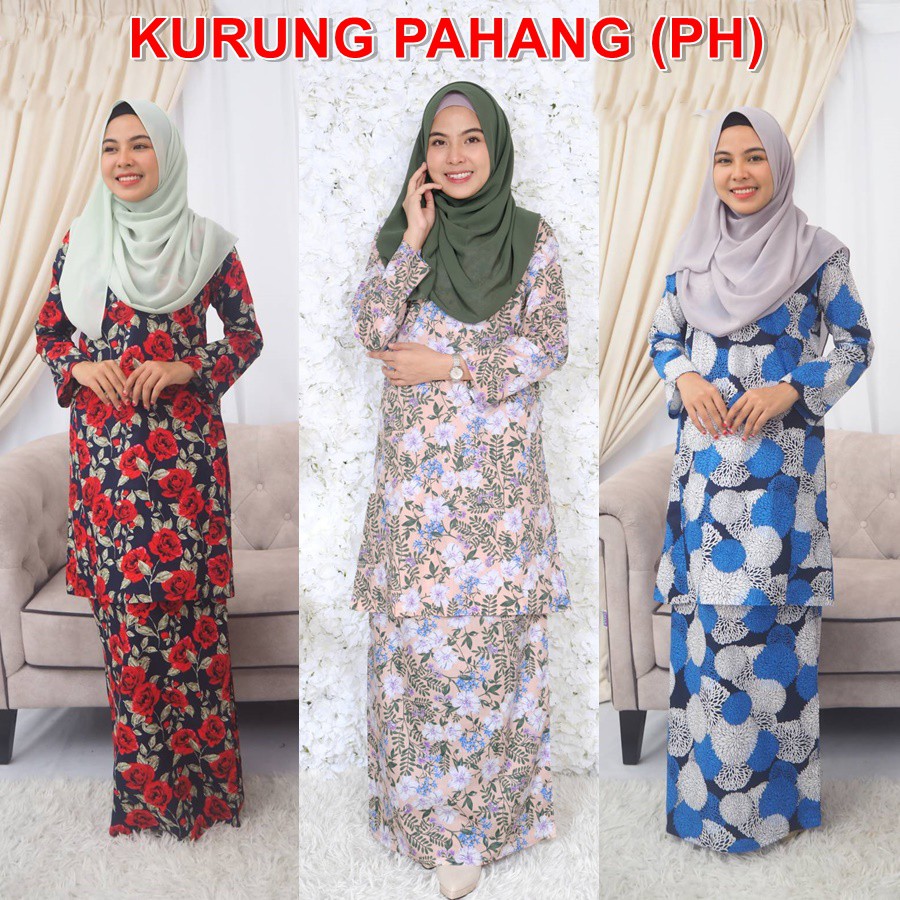  KURUNG  PAHANG PH 5 DHIA  COTTON  BAJU  KURUNG  PAHANG DHIA  