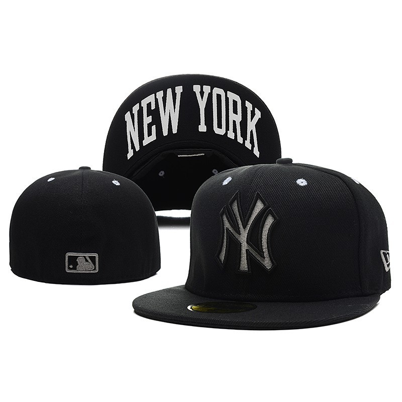 New Era Mlb Fitted Hat New York Ny Yankees 59fifty Snapback Closed Full Cap Men Women Hip Hop Hats Shopee Singapore