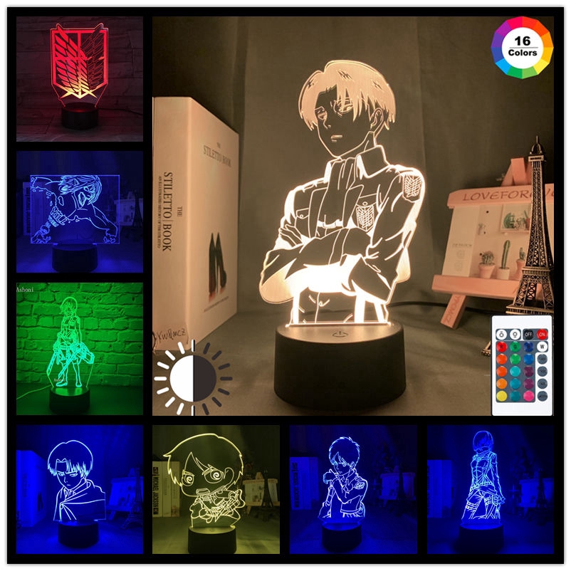 Acrylic Table Lamp Anime Attack On Titan For Home Room Decor Light Cool Kid Child Gift Captain Levi Ackerman Figure Night Light Shopee Singapore