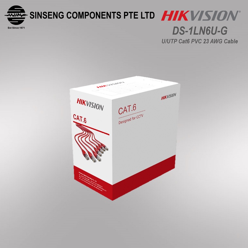 305M CAT 6 LAN CABLE U/UTP CAT6 PVC 23 AWG LAN CABLE (305M) Hikvision |  Shopee Singapore